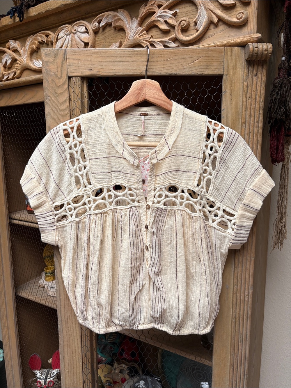 Free People Cedar Lace Pullover Top - Picture 3 of 14
